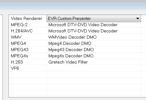 Codecs Colors Video Options